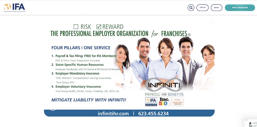 Infiniti HR tailors its services for franchise owners.