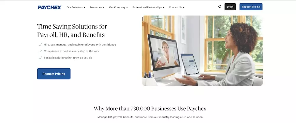Paychex PEO Homepage