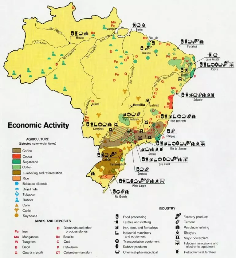 Brazil Economy Map