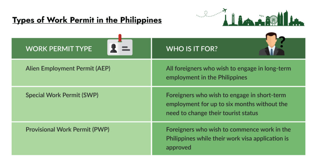 types of work permit in the philippines